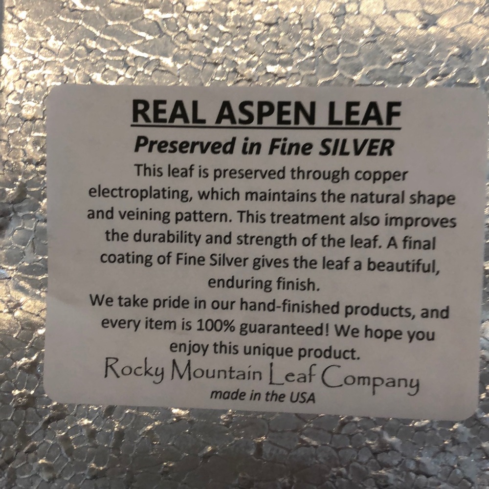 Gorgeous Real leaf preserved in fine silver 🍃 - Picture 4 of 4